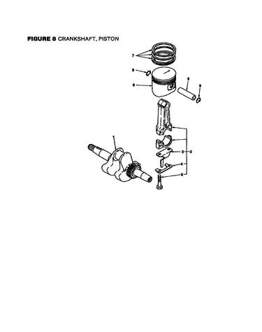 Crankshaft, piston