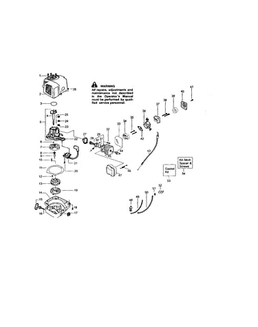 Shroud/cylinder/crankcase