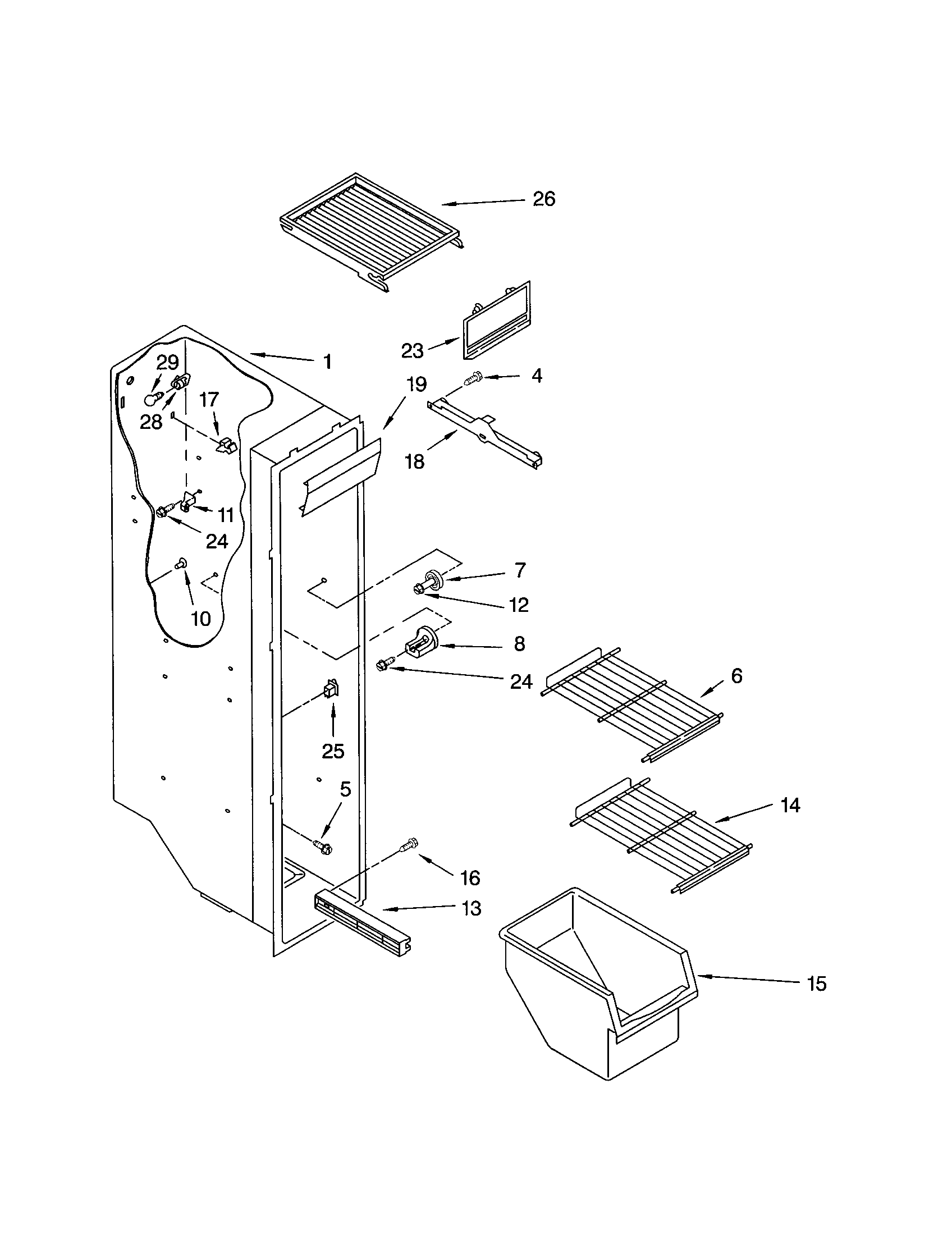 Freezer liner