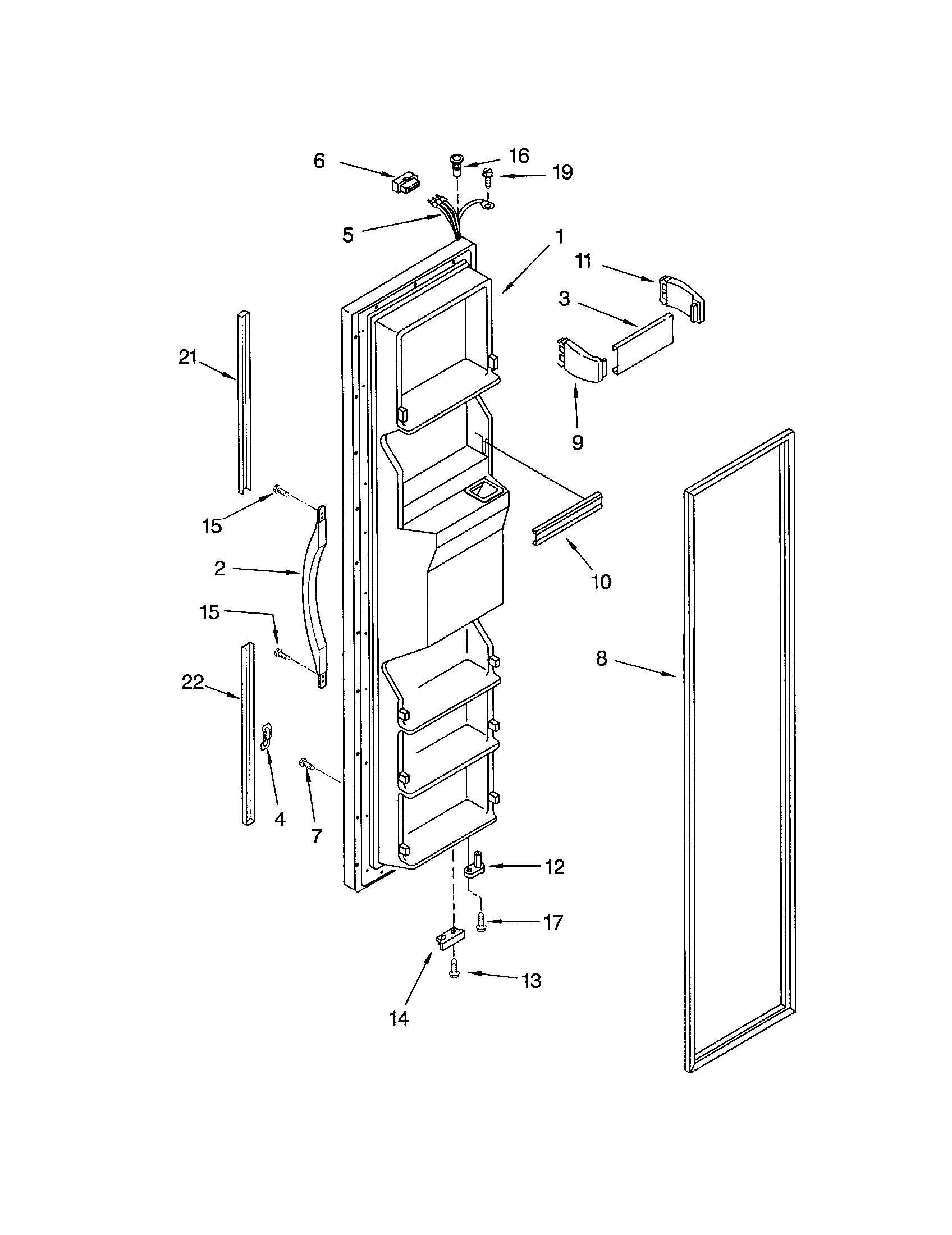 Freezer door