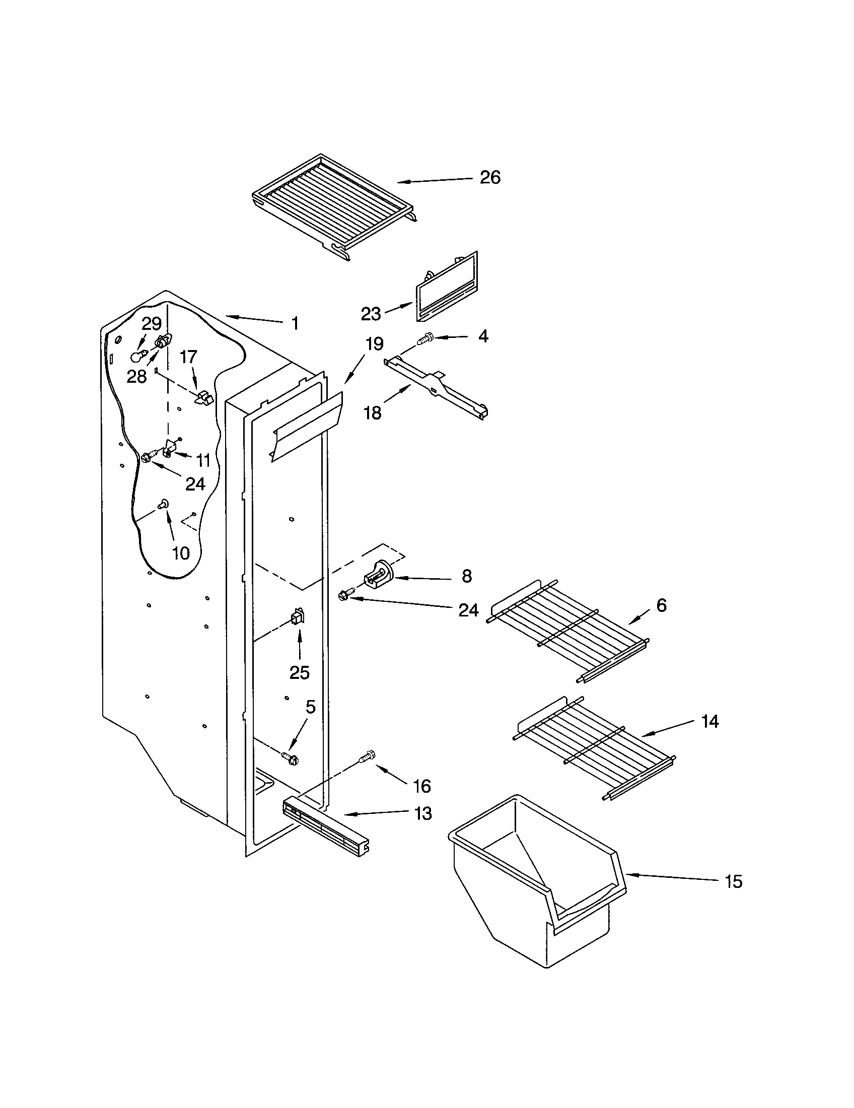 Freezer liner