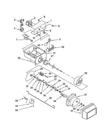 Motor and ice container