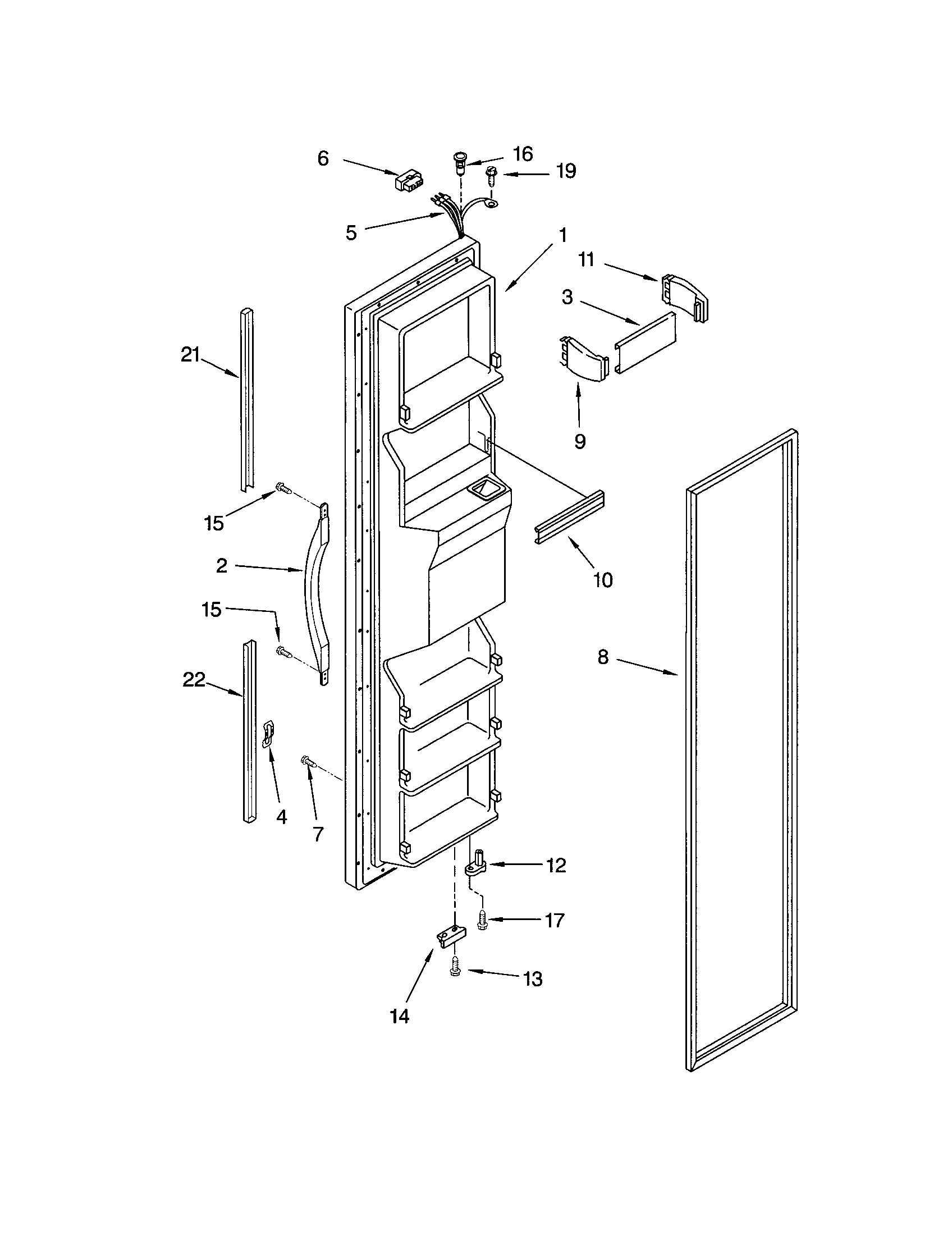 Freezer door