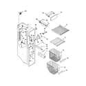 Kenmore 10653562202 freezer liner diagram