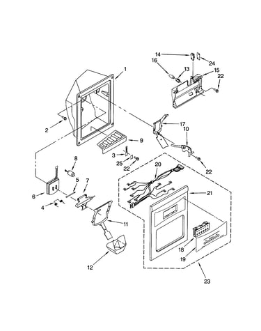 Dispenser front