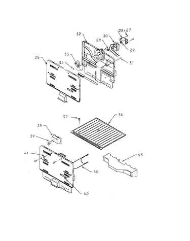 Cover/fan/plate mounting motor