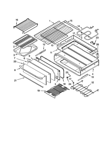 Bake drawer and broiler
