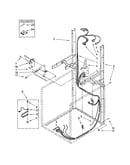 Dryer support and washer harness