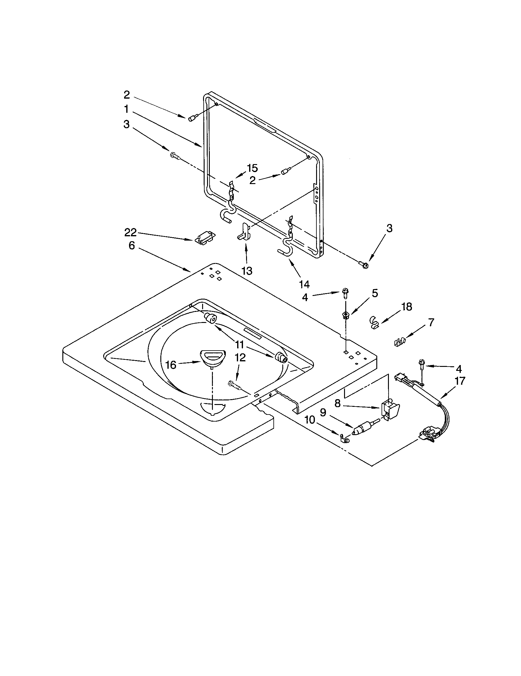 WASHER TOP AND LID