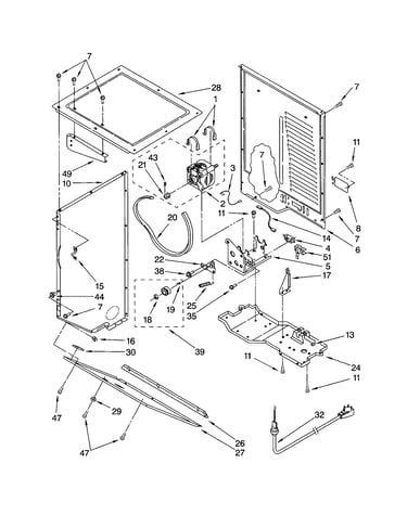 Dryer cabinet and motor