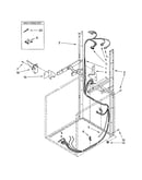Dryer support and washer harness