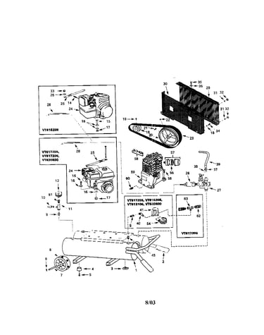 Engine/axle/belt/pump