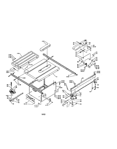 Table/extension/miter gage body