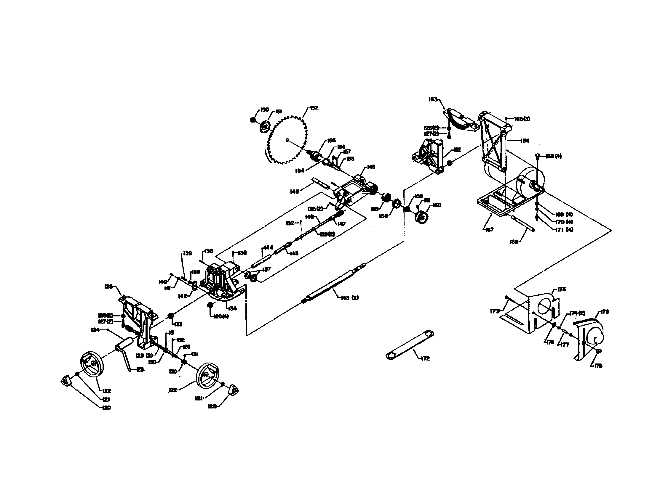 Blade/front trunnion