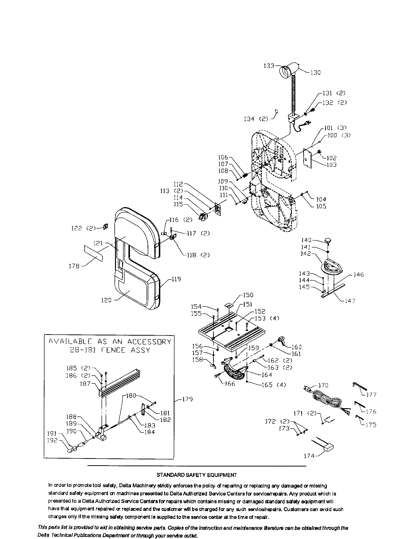 BODY/LIGHT ASSEMBLY/TABLE