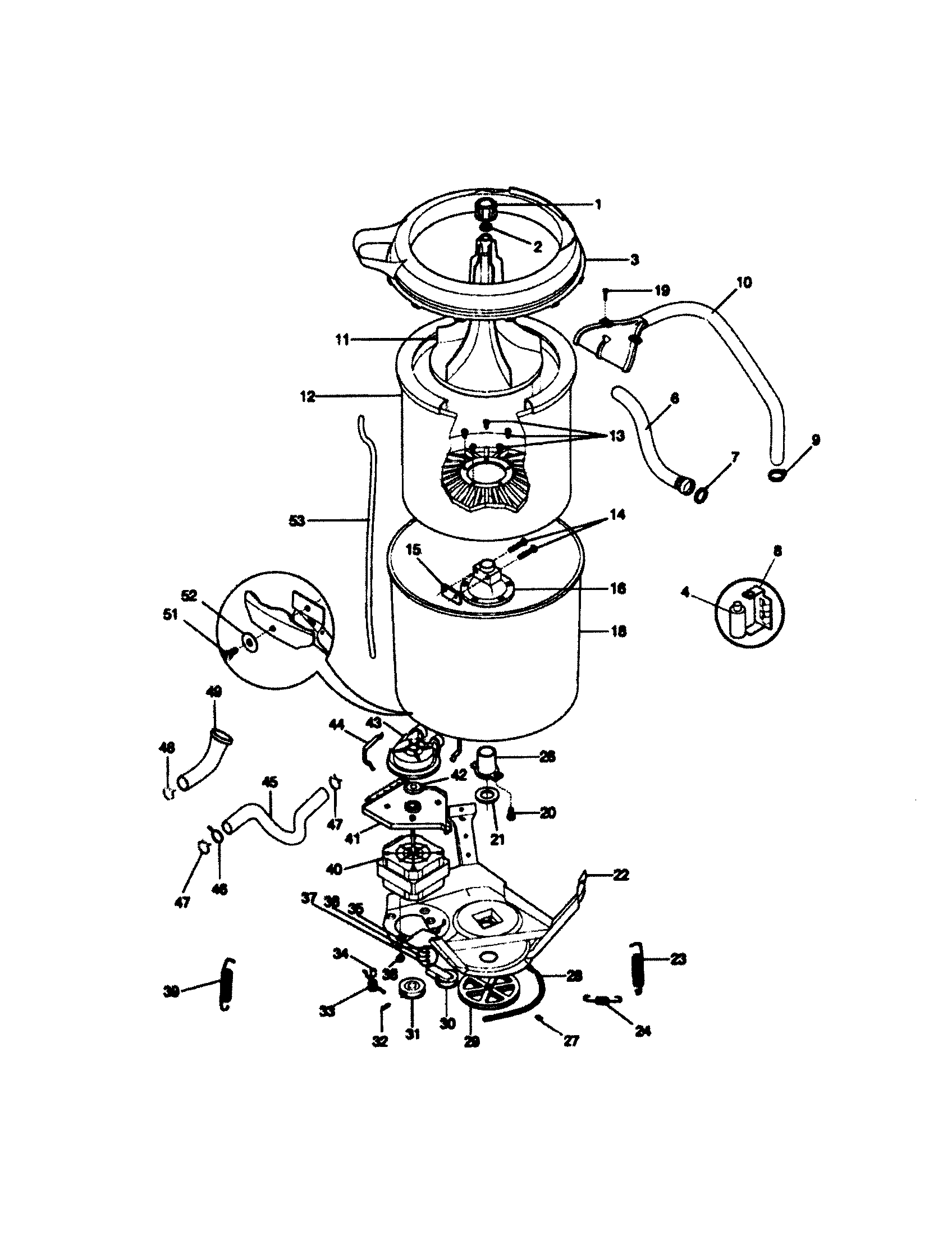 Motor/tub