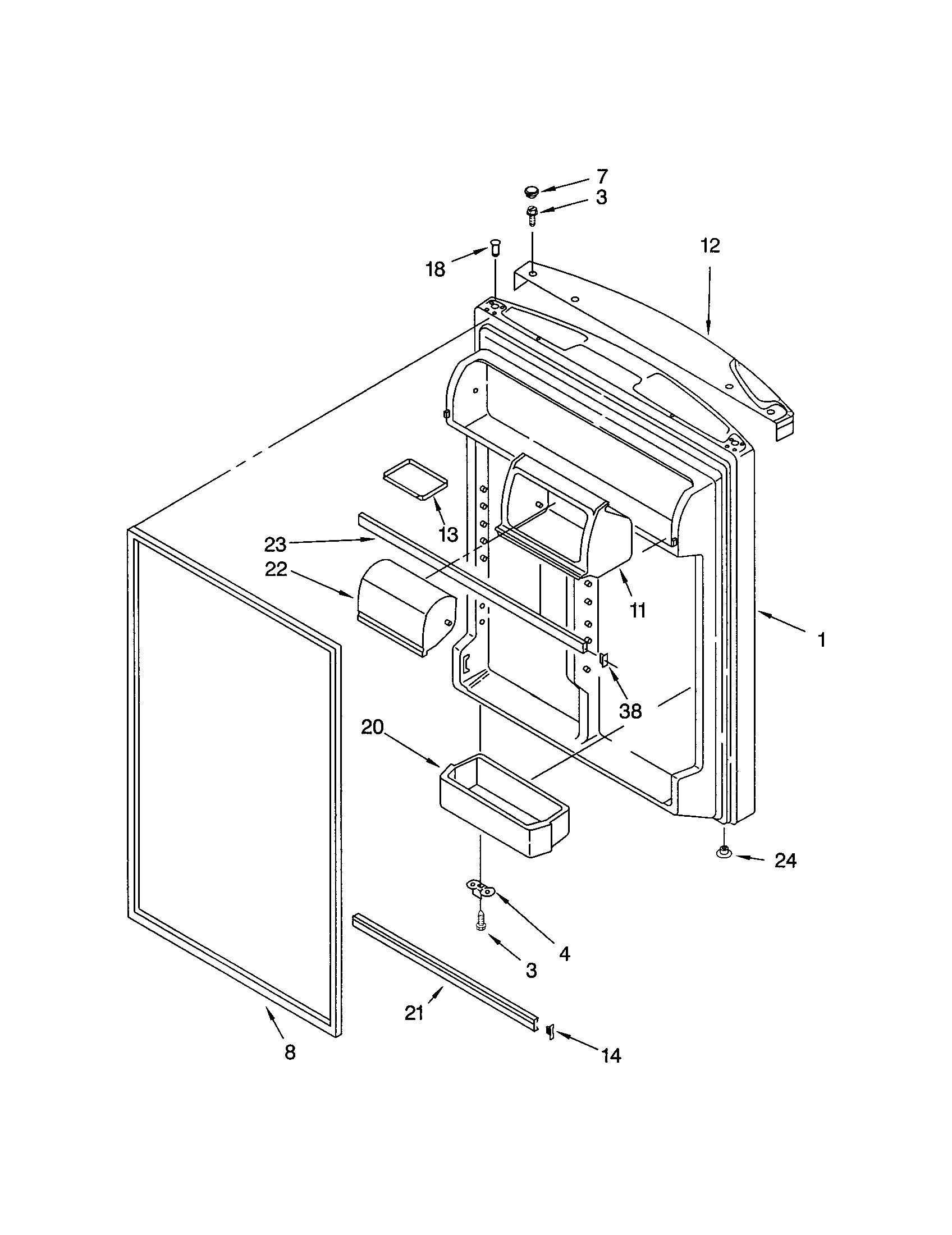 Refrigerator door