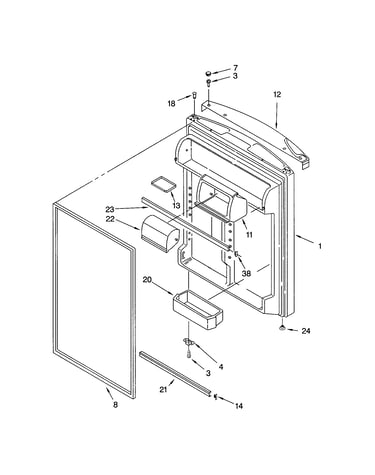 Refrigerator door