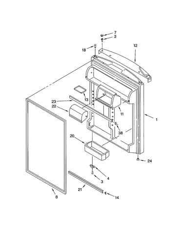 Refrigerator door