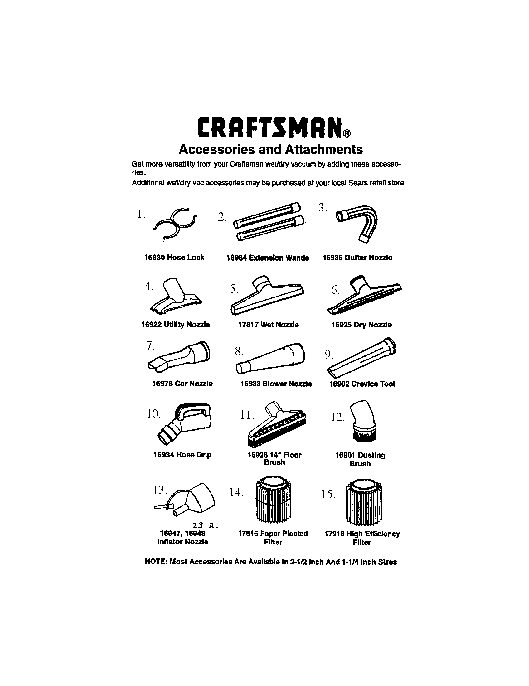 Accessories and attachments