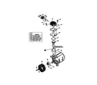 Devilbiss 250E20AD motor/intake muffler and filter diagram