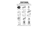 Craftsman 113170250 accessories and attachments diagram