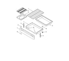 Whirlpool RF368LXKW0 drawer and broiler diagram