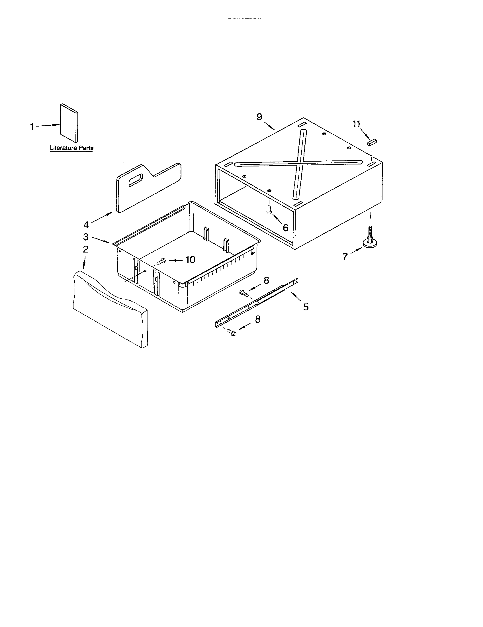 Pedestal parts (not included)