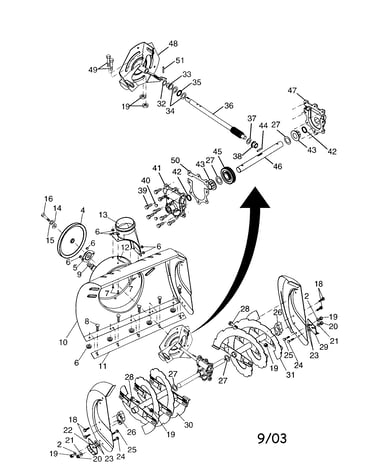 Auger housing/impeller