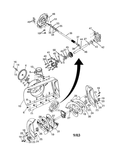 Auger housing/impeller