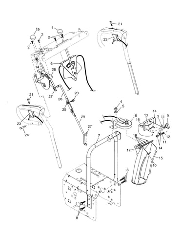 Control panel/discharge chute
