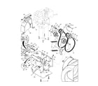 Poulan PP8527ESA chassis/engine/pulleys diagram