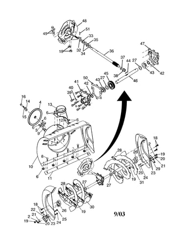 Auger housing/impeller