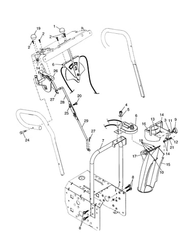 Control panel/discharge chute