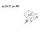 Front axle and height adjuster (models 370 thru 389)