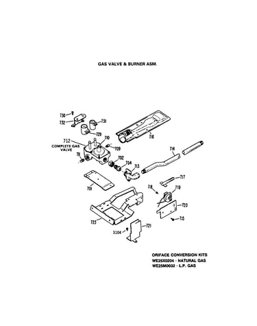 Gas valve and burner