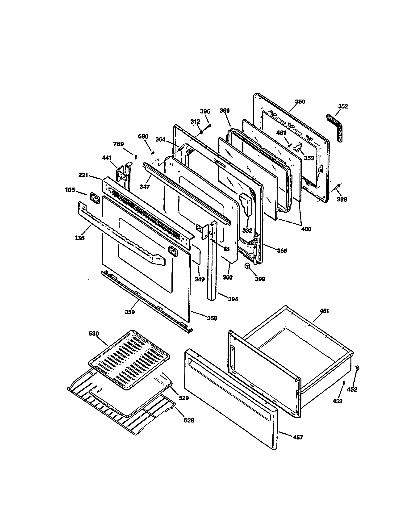 Door and drawer