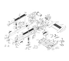 Proform PETL75130 walking belt/motor/hood diagram