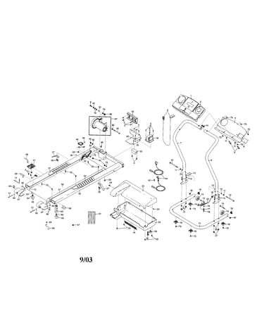 Console/motor/hood/walking belt