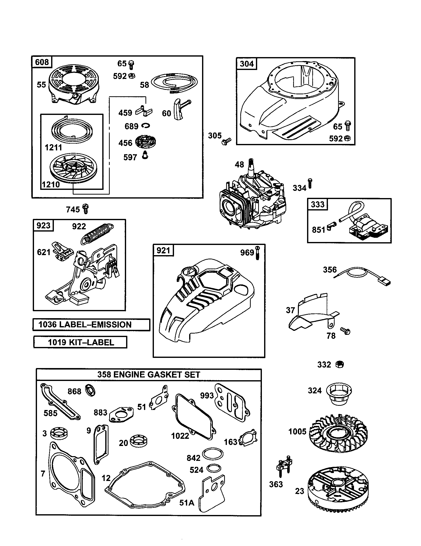 STARTER-REWIND/SHORT BLOCK