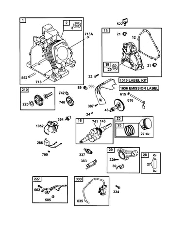 Cylinder/crankshaft