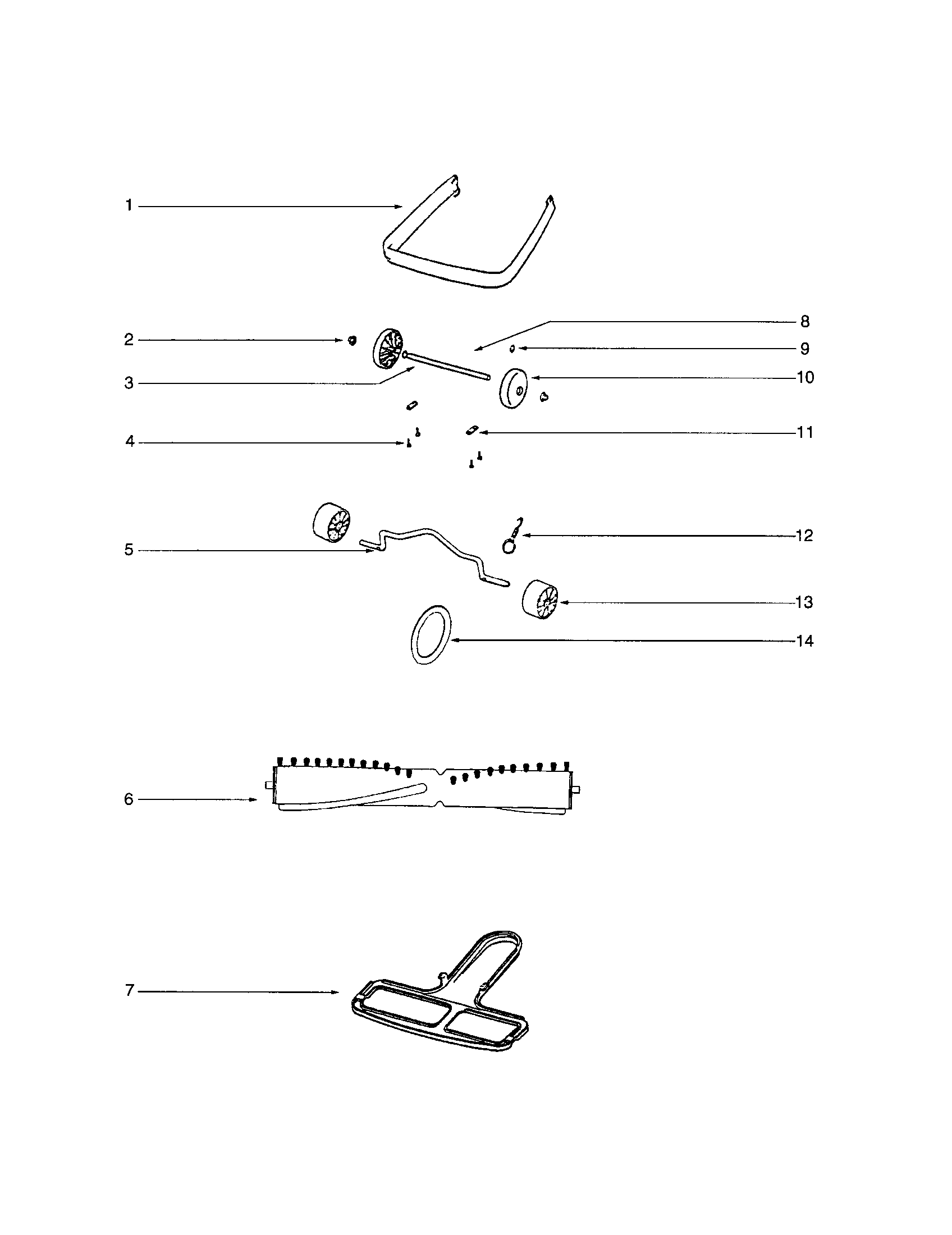 Rear axle/agitator/wheels