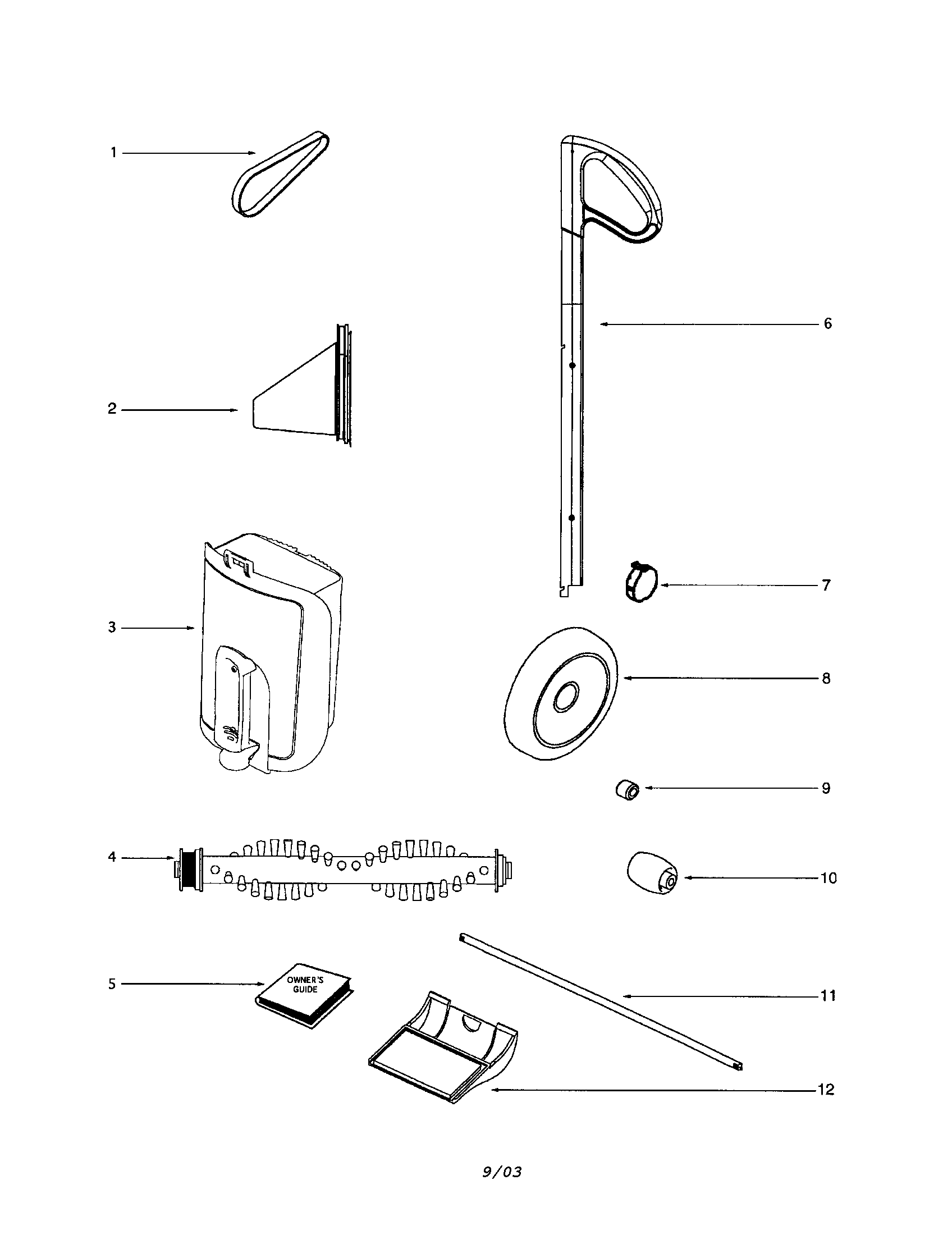 Mini bagless vac assembly