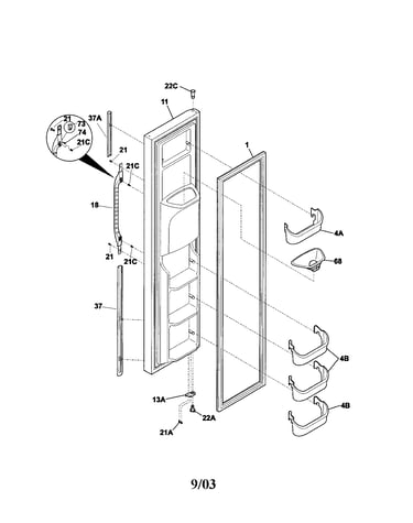 Freezer door