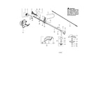 Poulan S31BC driveshaft/handle/throttle housing diagram