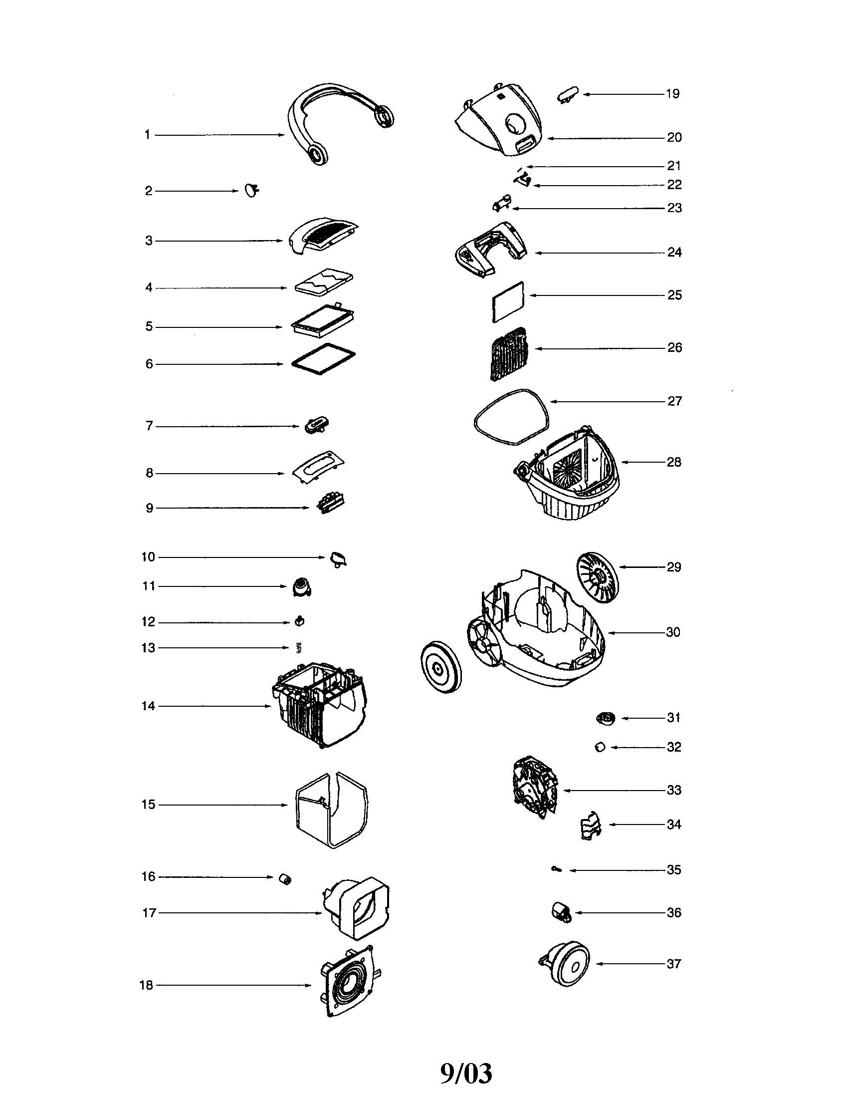 Cover/motor/handle