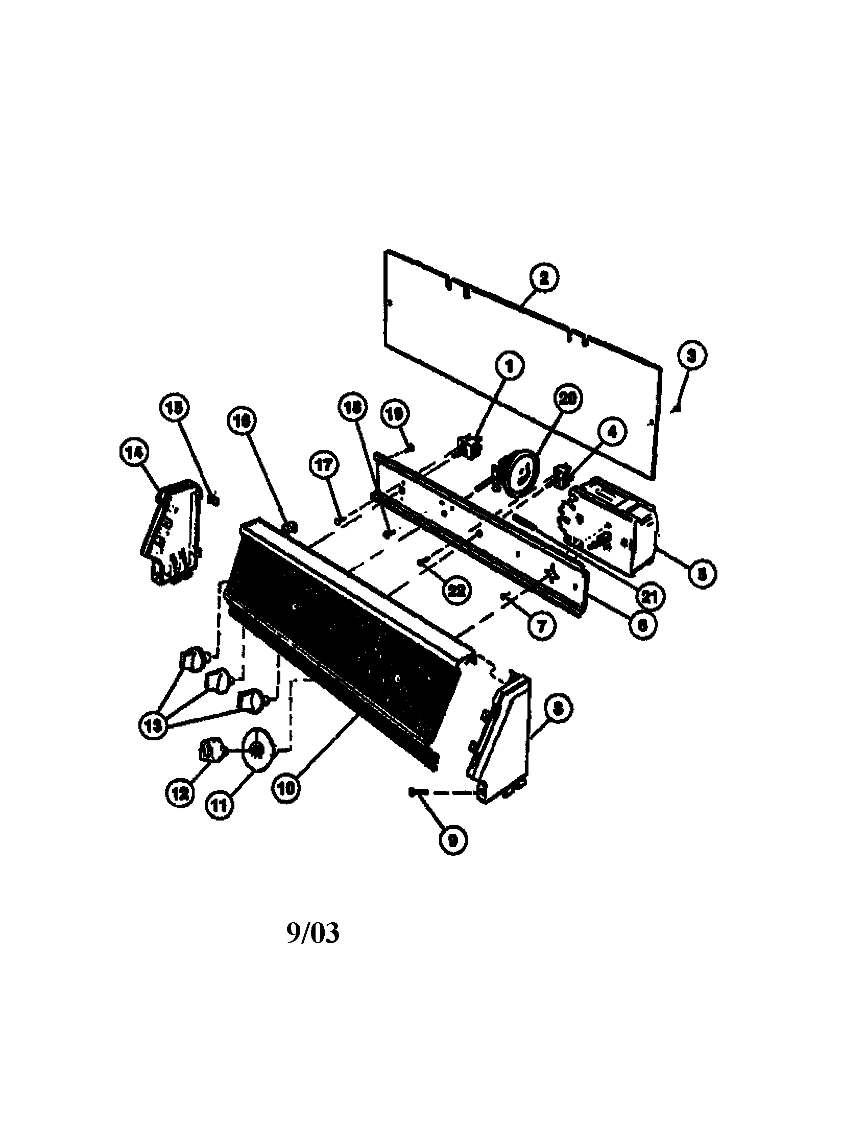 Control panel/cover/impeller