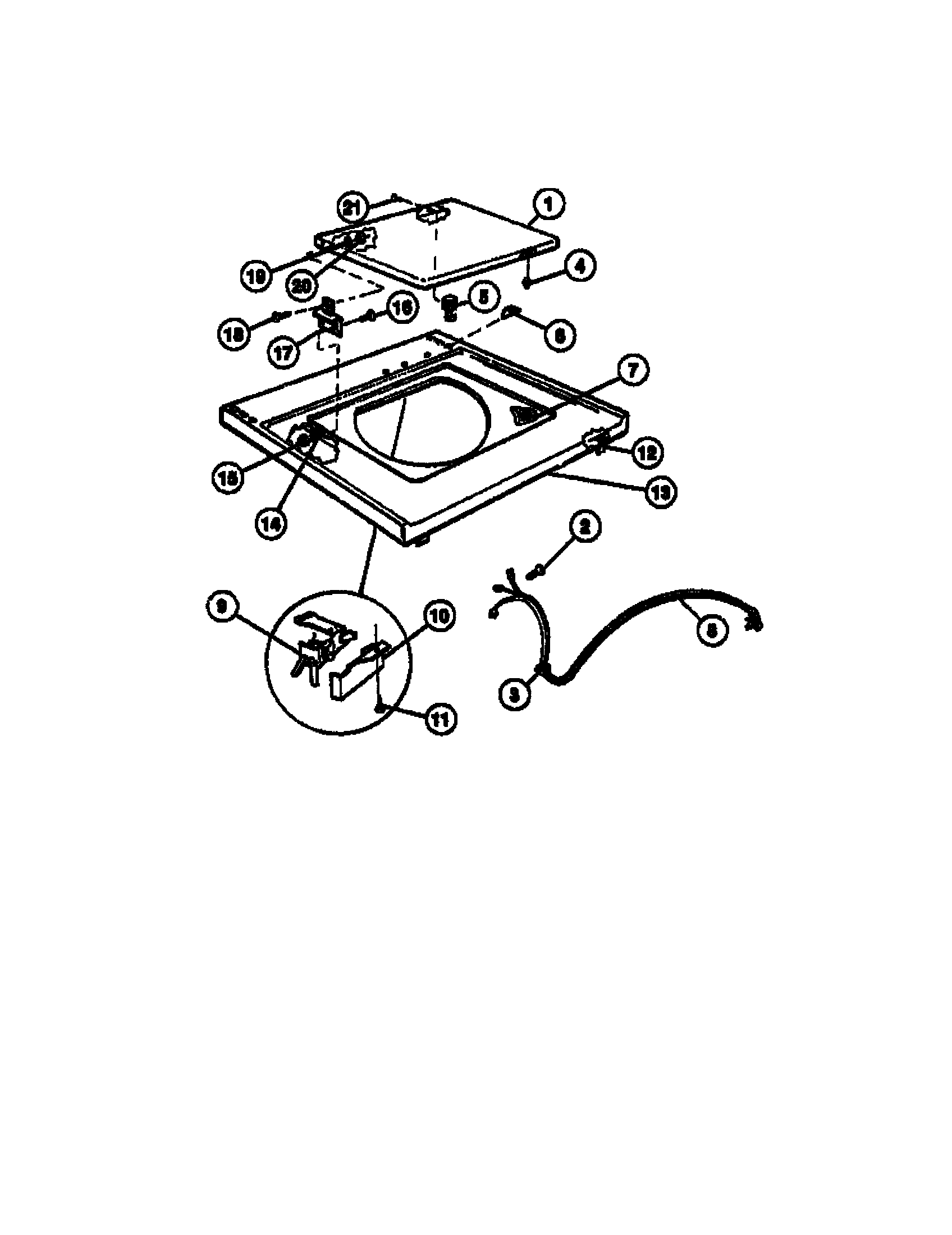 Back cover/top panel