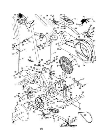 Console/frame/wheel/handlebar