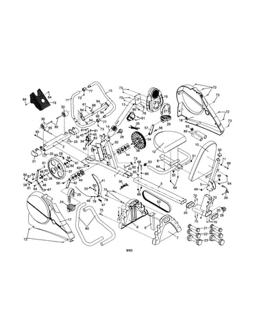 Console/frame/seat/backrest